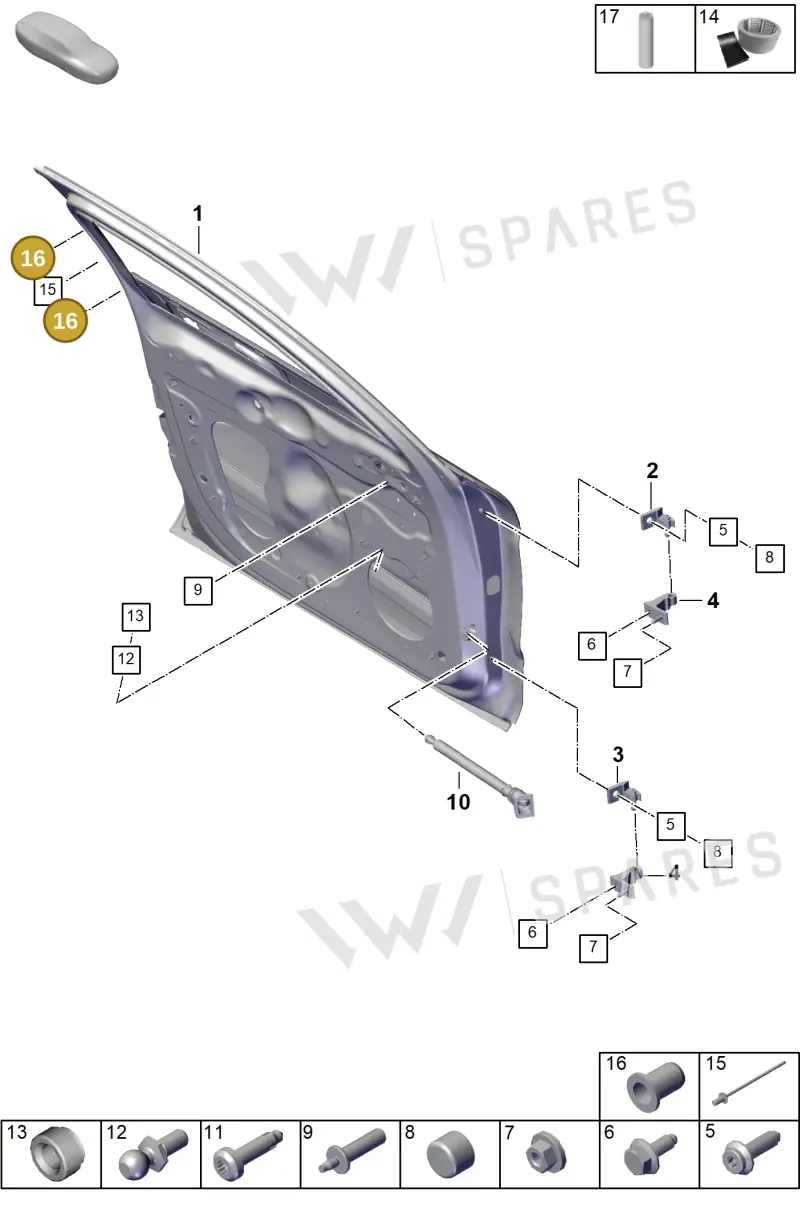 N91233601 — Porsche Panamera (2023-) diagram p62804000, position 16