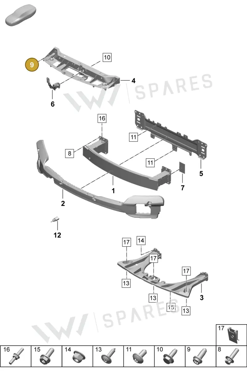 N91247301 — Porsche Taycan Sport Turismo (2023-) diagram p64802400, position 9
