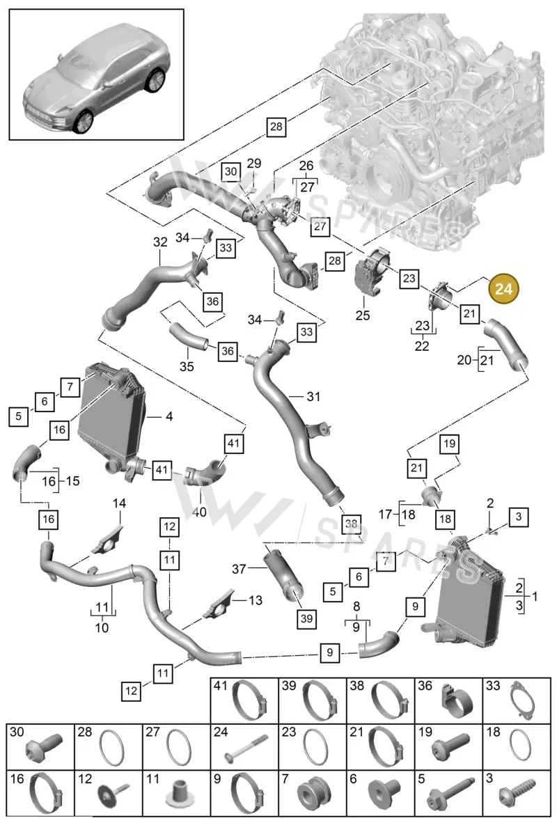 N91248701 — Porsche Macan R4 TFSI (2018-) diagram p52000021, position 24