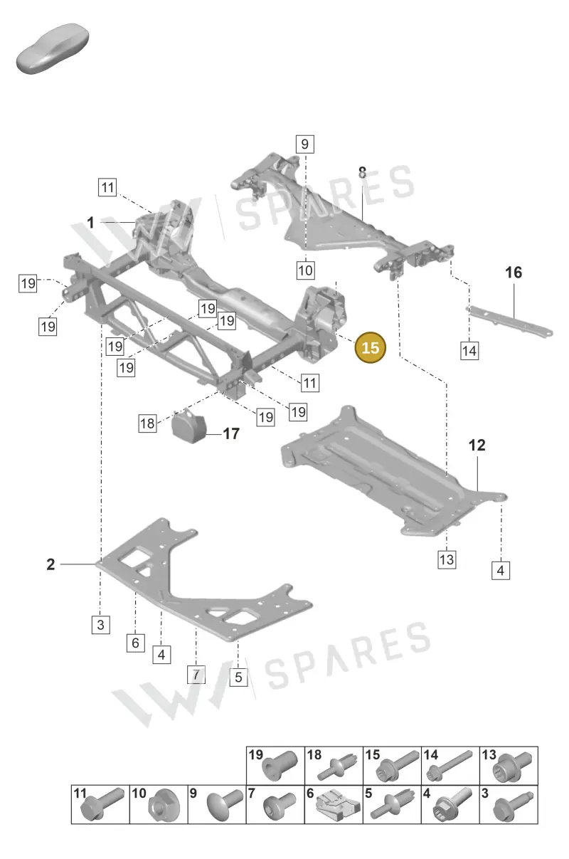 N91260401 — Porsche Panamera 4 Hybrid (2020-2023) diagram p58401000, position 15