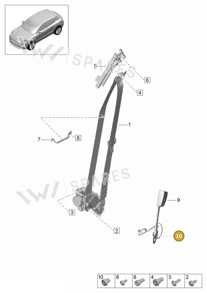 N98923701 — Porsche Macan R4 TFSI (2018-) diagram p52000148, position 10
