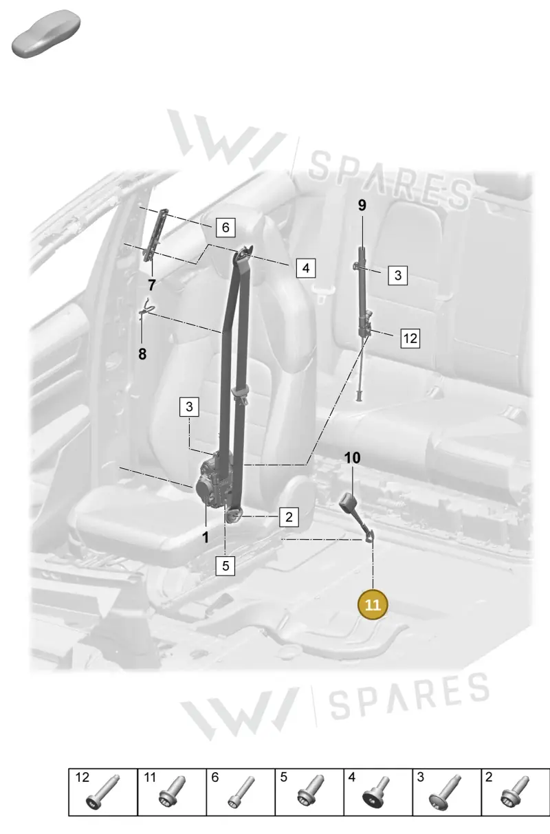 N98923701 — Porsche Macan 4 (2024-) diagram p61812000, position 11