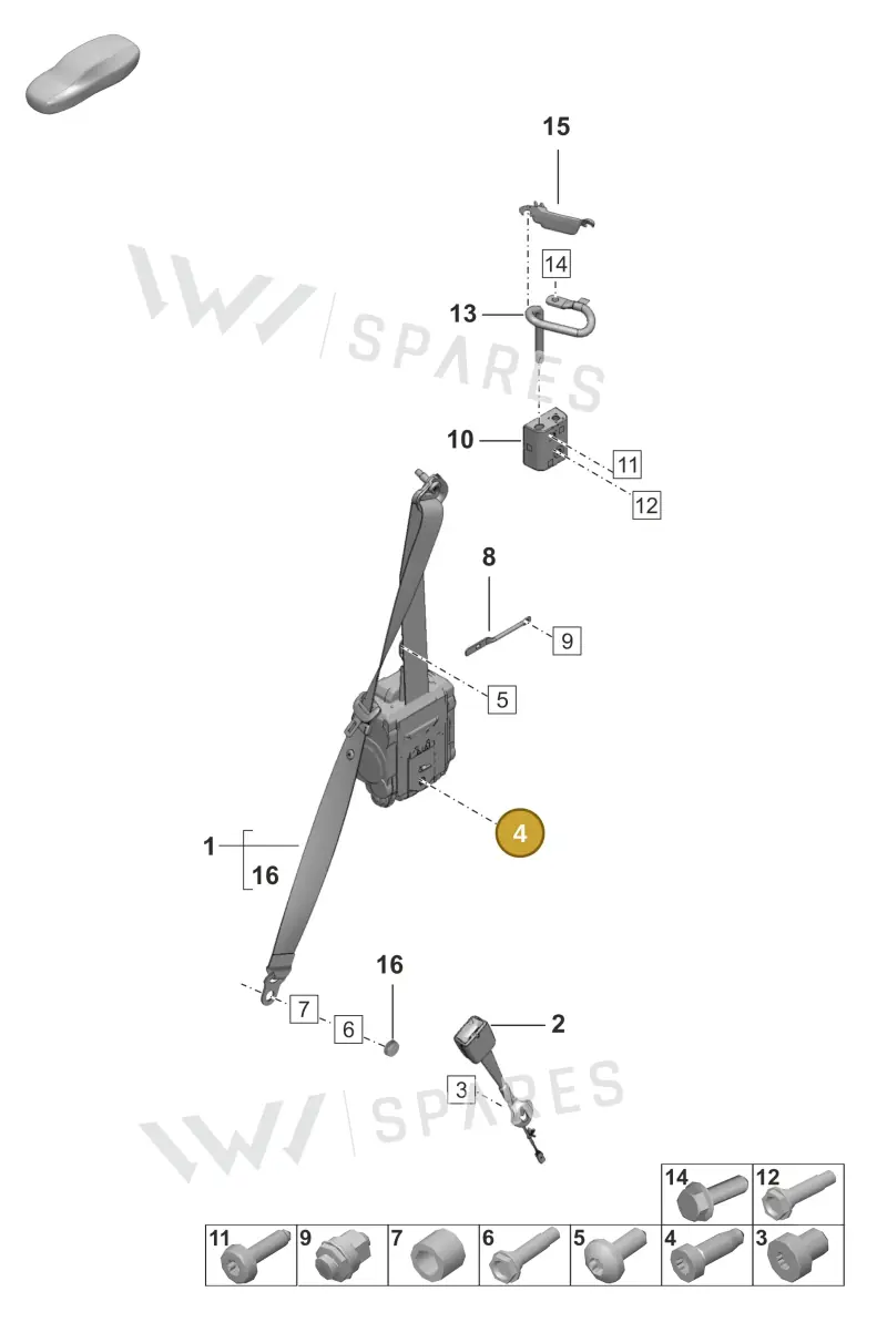 N98926102 — Porsche 992 Carrera Coupe (2024-) diagram p53812000, position 4