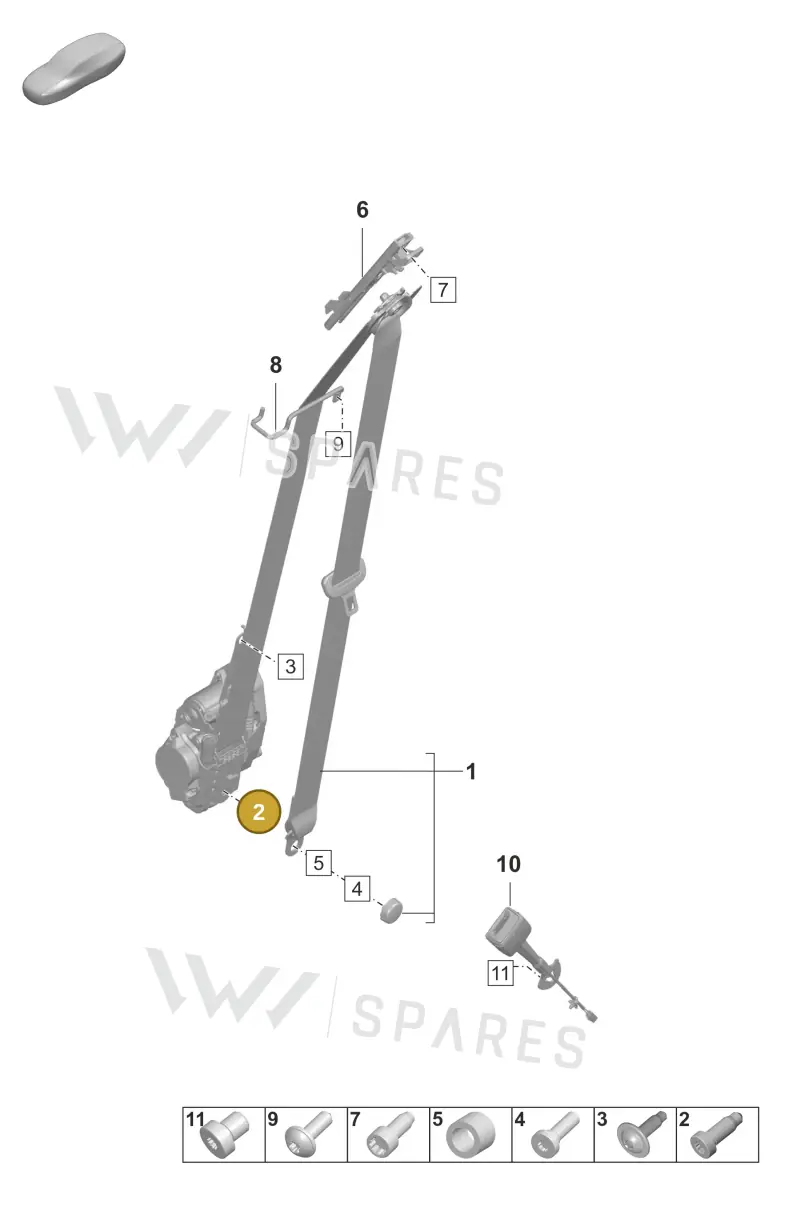 N98926102 — Porsche Taycan Sport Turismo (2023-) diagram p56812000, position 2