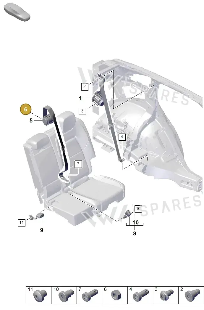 N98991001 — Porsche Cayenne Hybrid Coupe (2023-) diagram p60812100, position 6