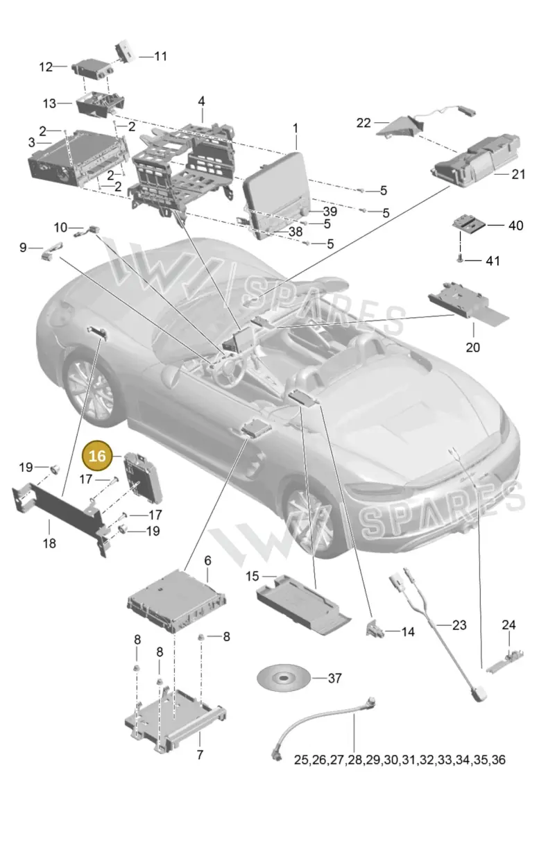 PAA035456A — Porsche Boxster (2016-2019) diagram p48911000, position 16