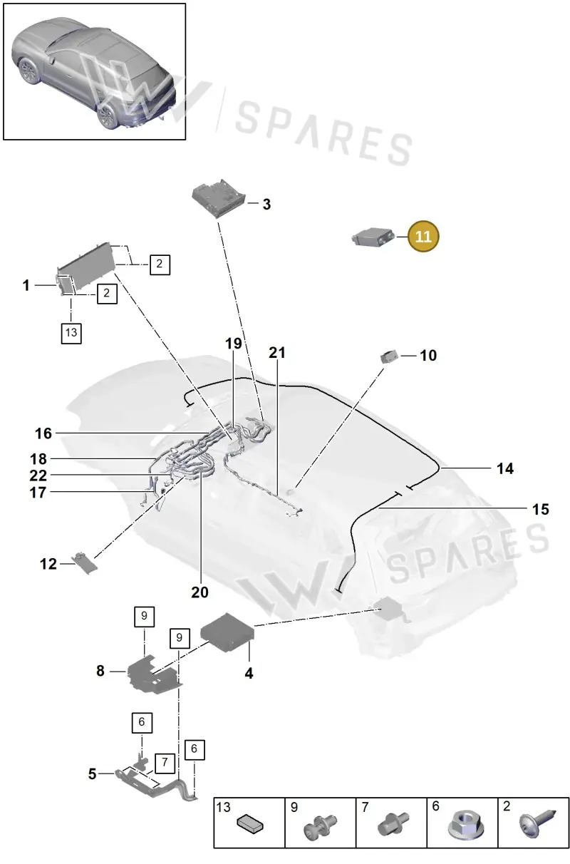 PAA035456A — Porsche Cayenne (2017-2023) diagram p51911000, position 11