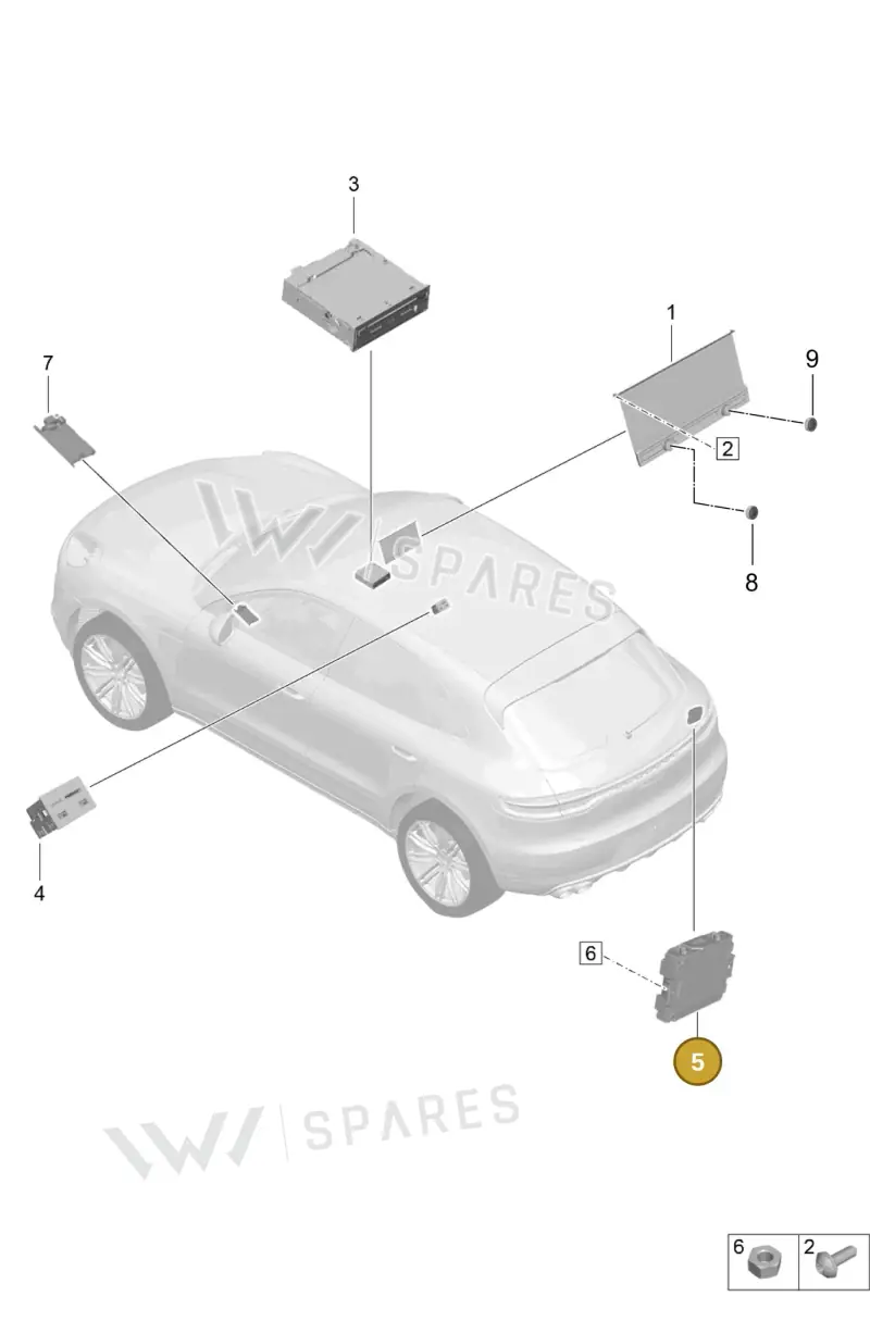 PAA035456A — Porsche Macan (2018-2022) diagram p52000171, position 5