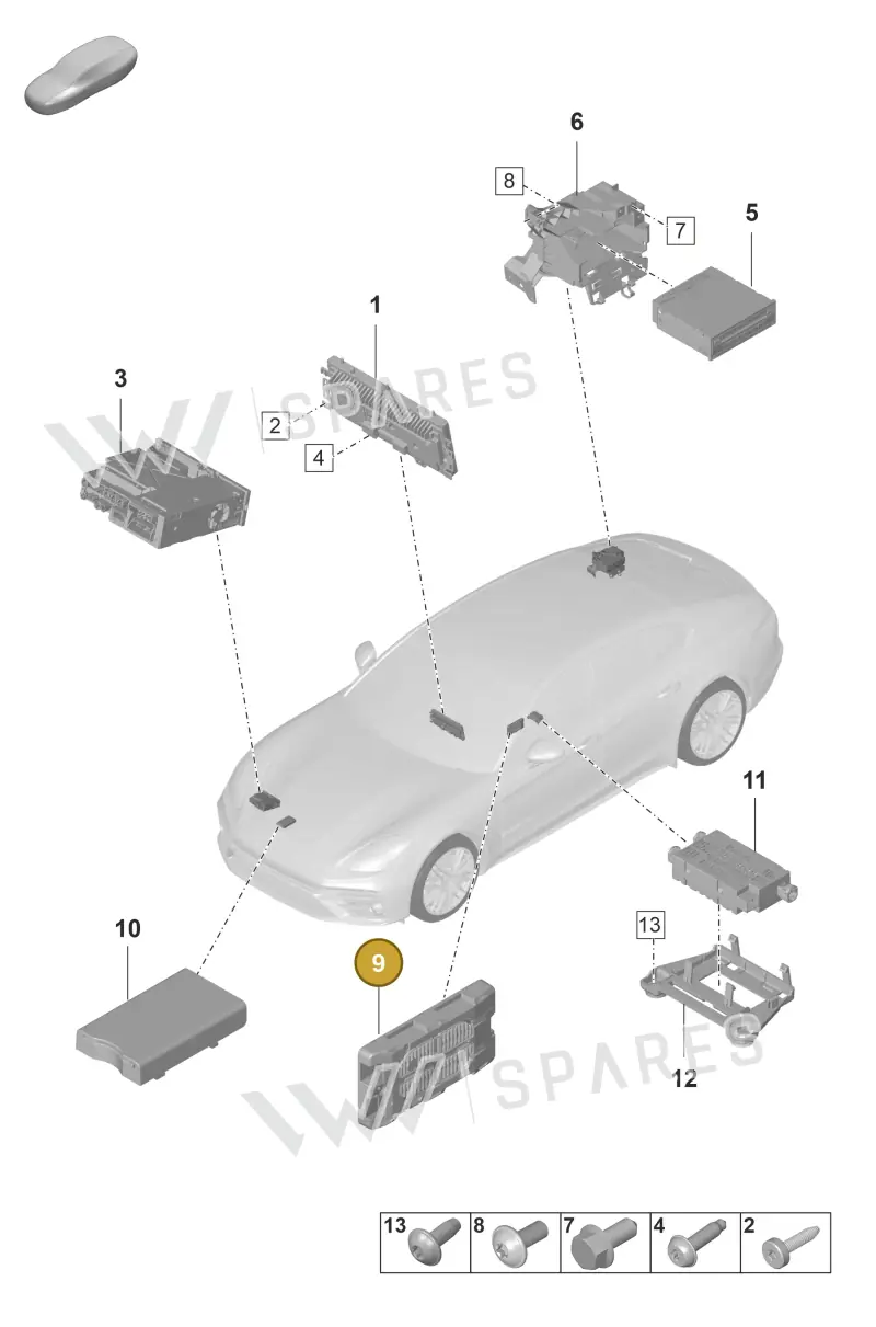 PAA035456A — Porsche Panamera (2020-2023) diagram p58911000, position 9