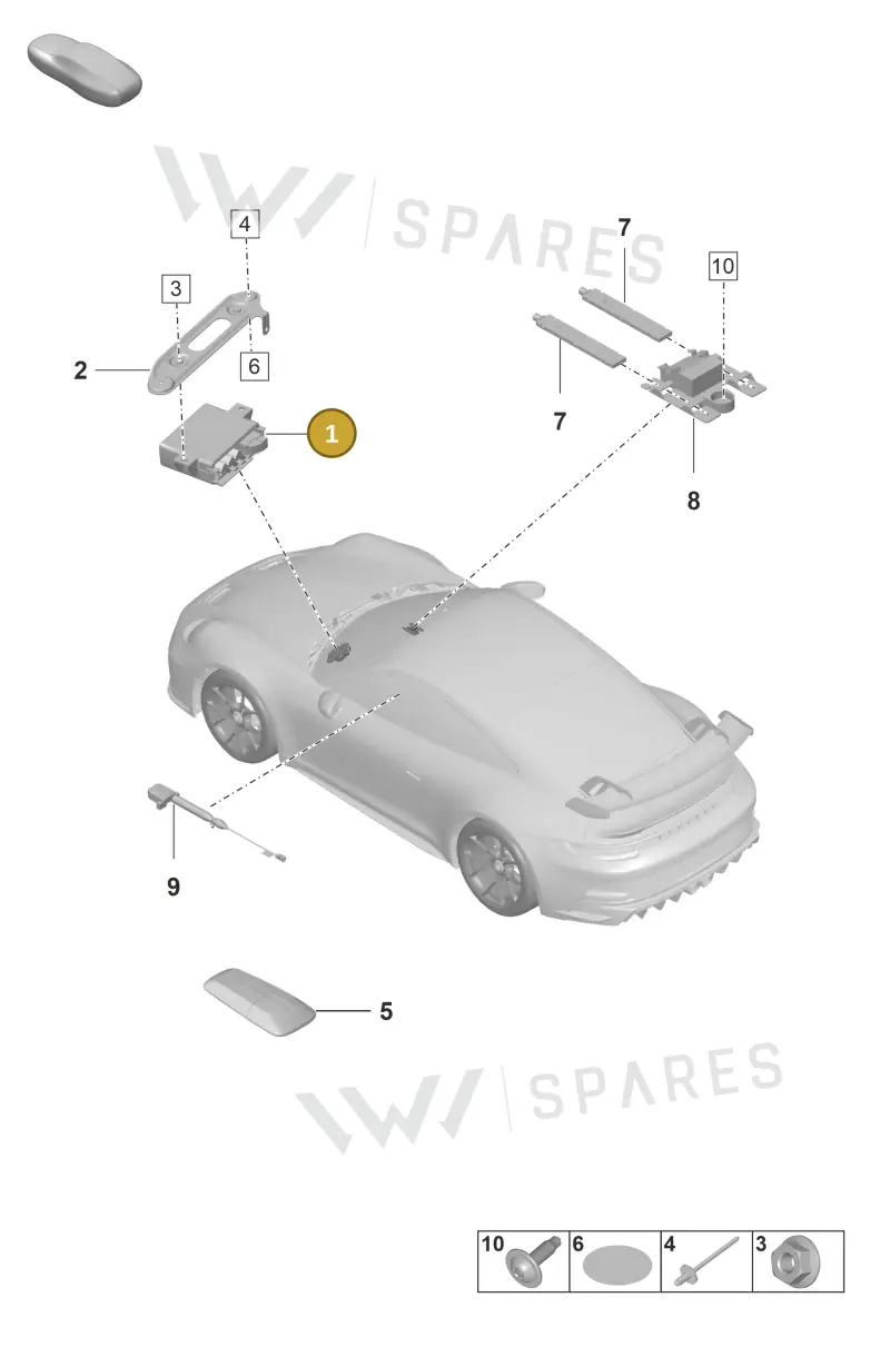 PAA035620 — Porsche 911 (2021-2022) diagram p59901070, position 1