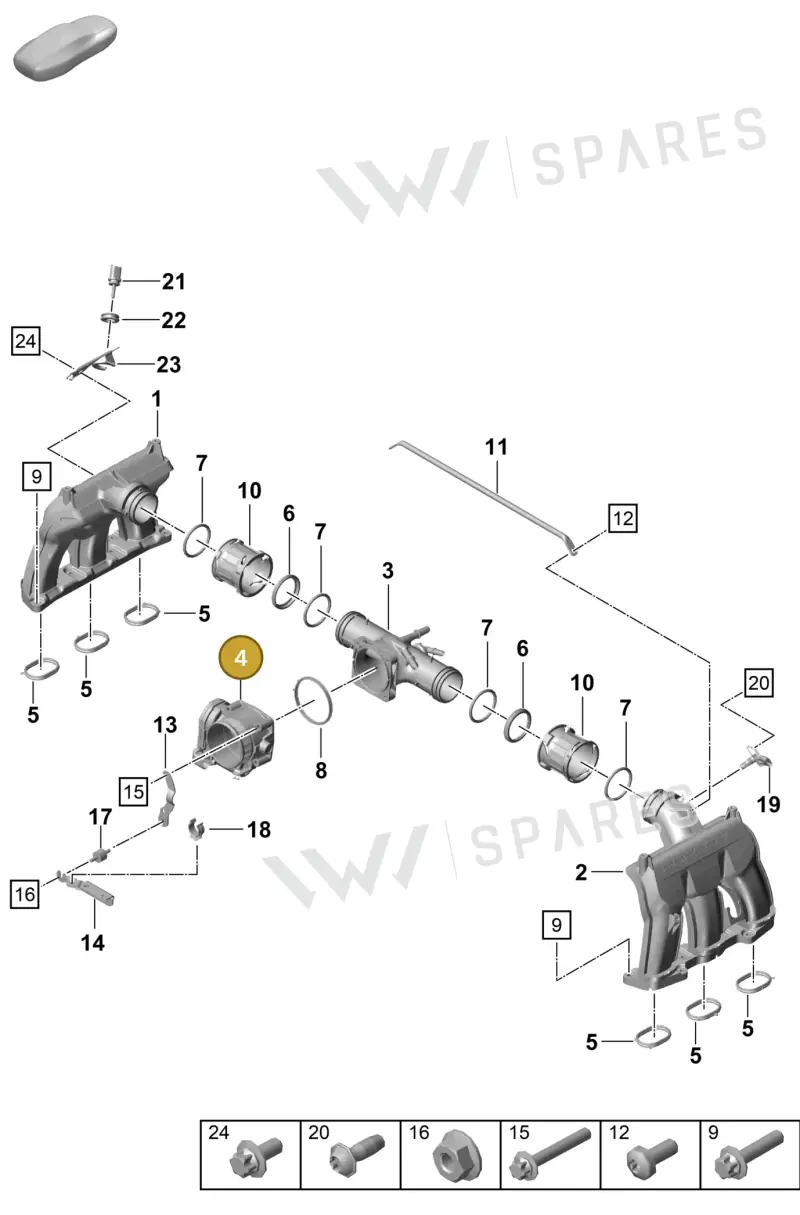 PAA133141 — Porsche 992 Sport Classic (2020-) diagram p57107100, position 4