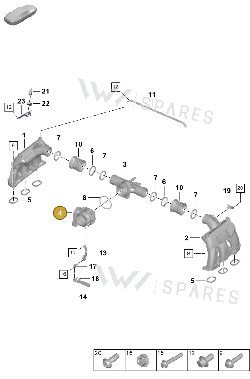 PAA133141 — Porsche 992 Carrera Coupe (2024-) diagram p63107100, position 4