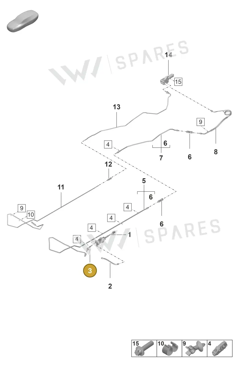 PAA721453 — Porsche 911 (2021-2022) diagram p59703000, position 3