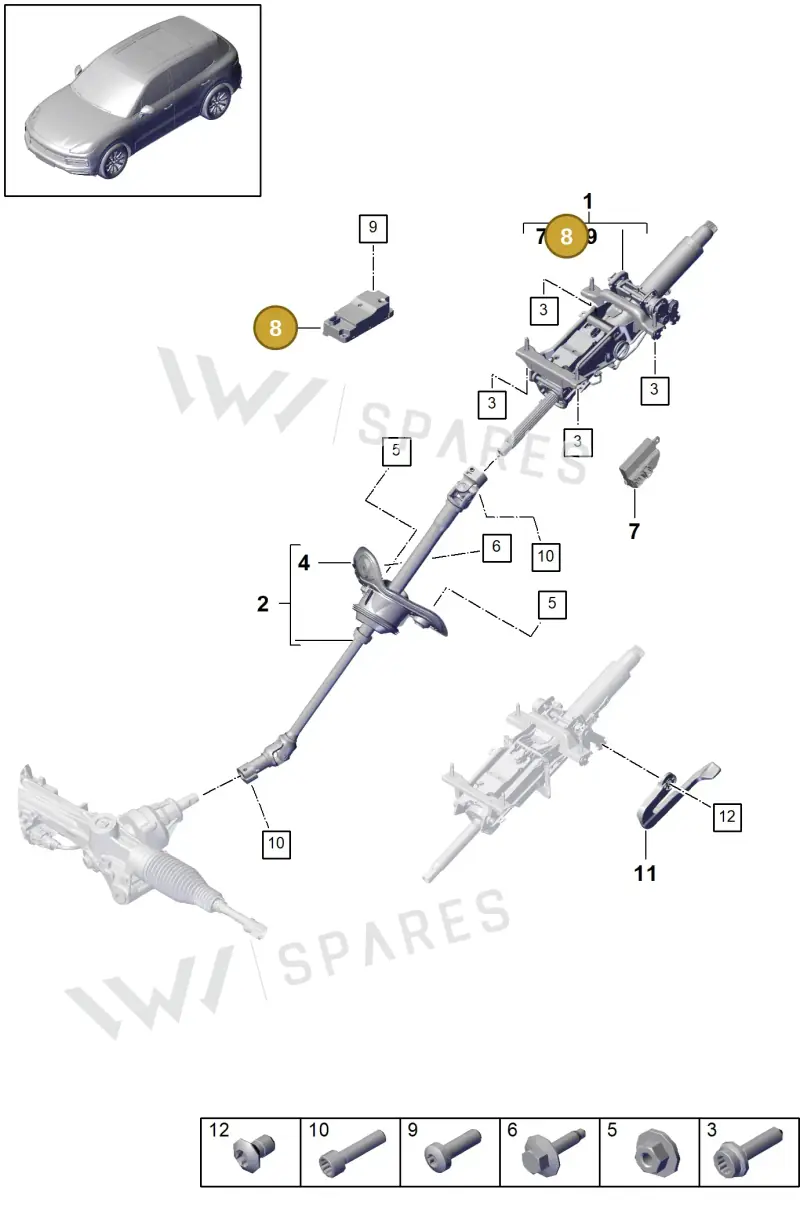PAA905861 — Porsche Cayenne (2017-2023) diagram p51403300, position 8