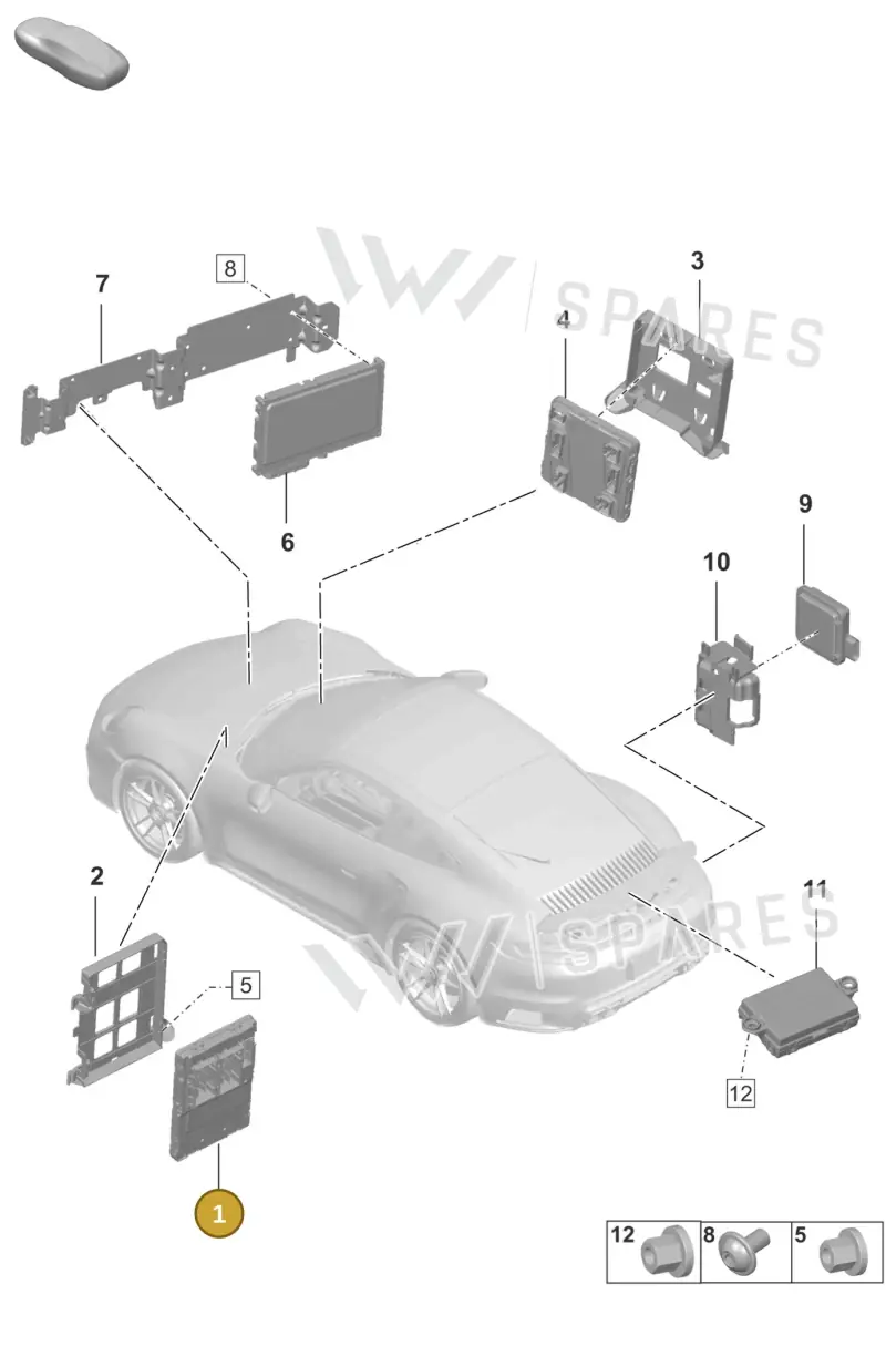PAA907063A — Porsche 911 (2020-2022) diagram p57901040, position 1