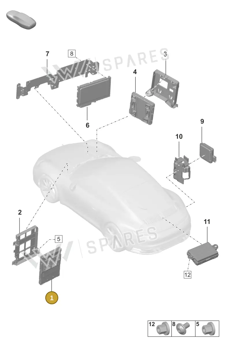 PAA907063B — Porsche 911 (2018-2024) diagram p53901040, position 1
