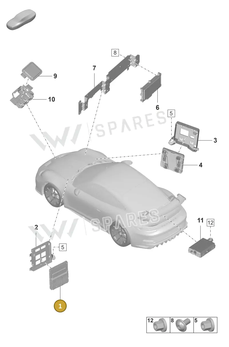 PAA907063 — Porsche 911 (2021-2022) diagram p59901040, position 1