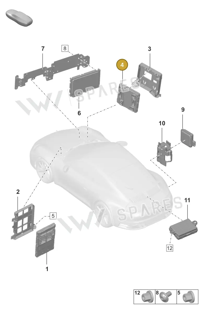 PAA907064 — Porsche 911 (2018-2024) diagram p53901040, position 4