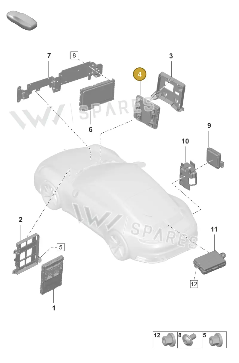PAA907064A — Porsche 911 (2018-2024) diagram p53901040, position 4