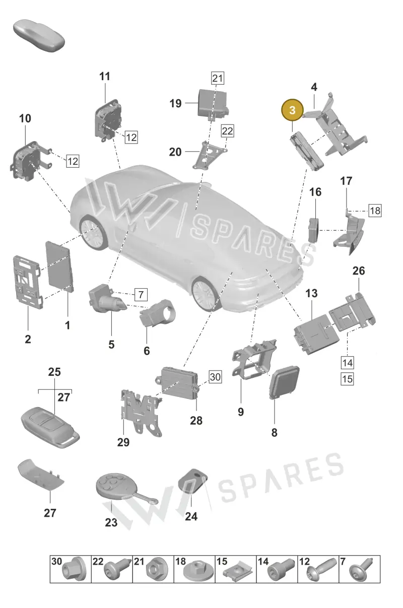 PAA907064A — Porsche Panamera (2020-2023) diagram p58901004, position 3