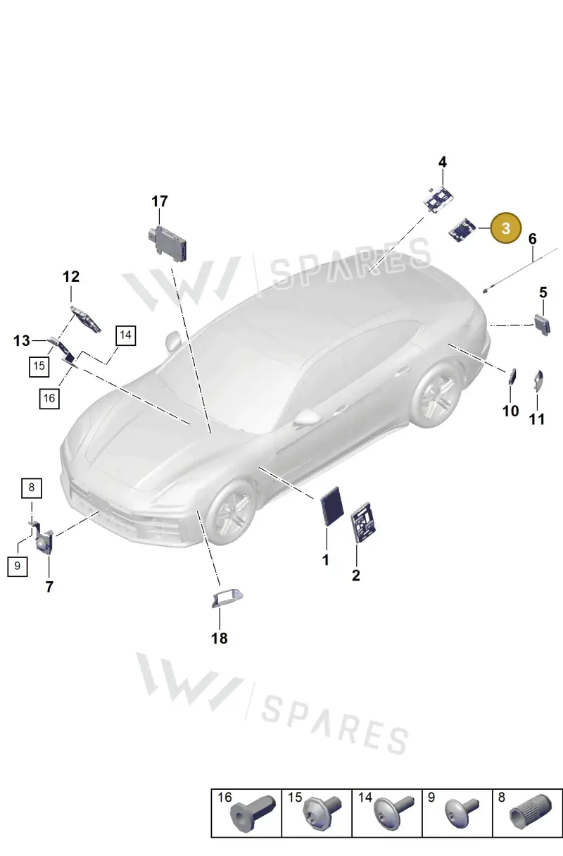 PAA907064C — Porsche Panamera (2023-2025) diagram p62901300, position 3