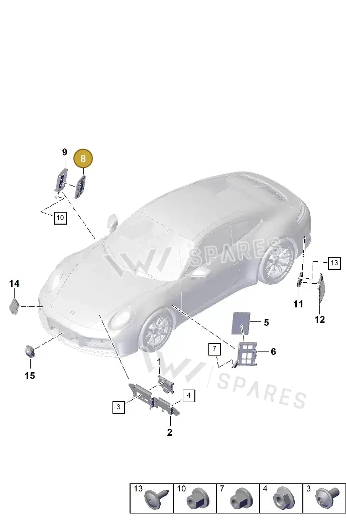 PAA907064C — Porsche 911 (2024-2025) diagram p63901300, position 8