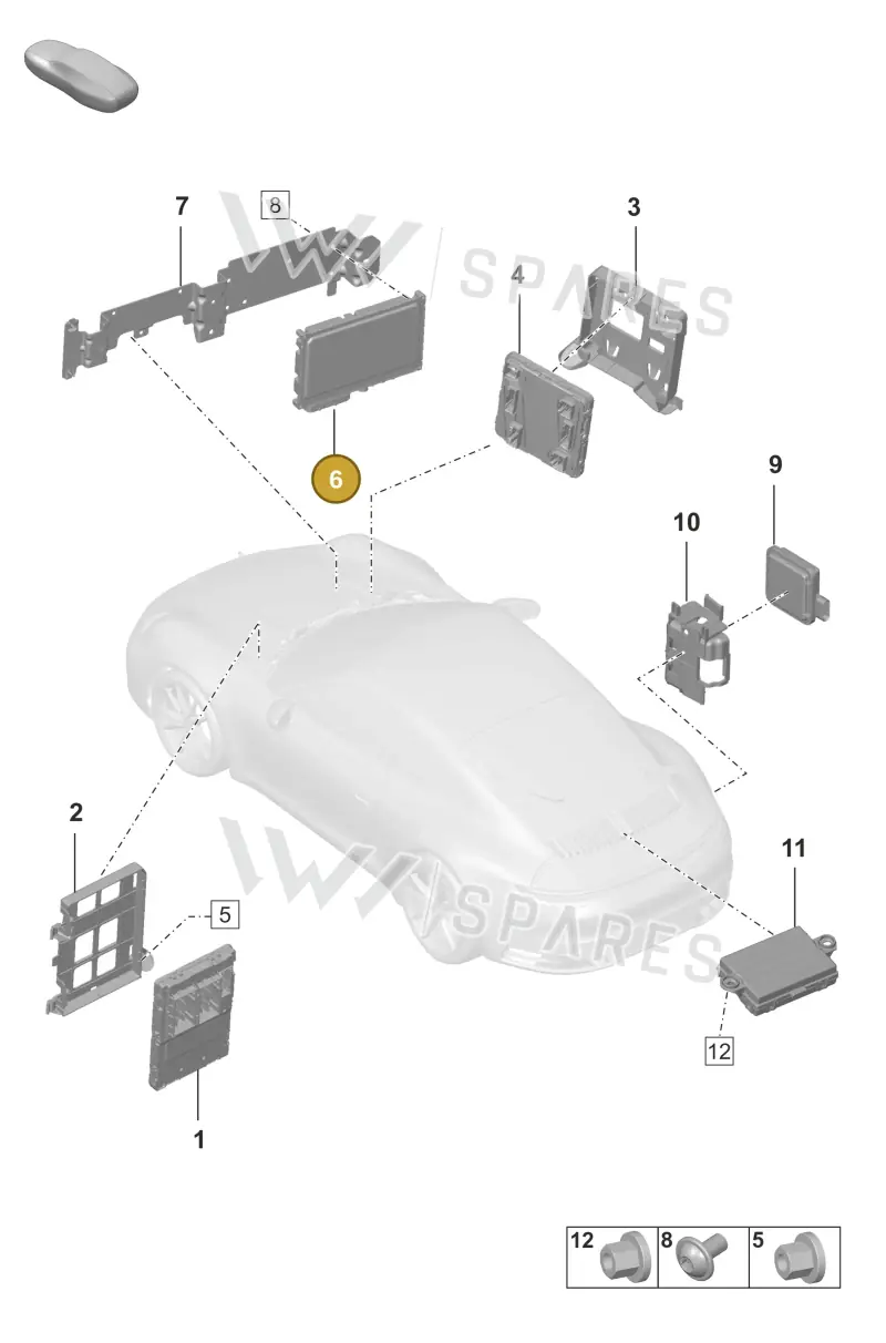 PAA907107D — Porsche 911 (2018-2024) diagram p53901040, position 6