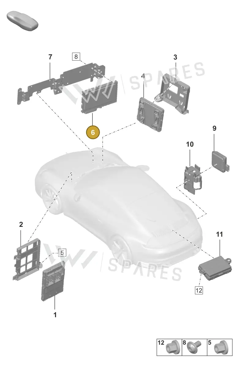 PAA907117 — Porsche 911 (2018-2024) diagram p53901040, position 6