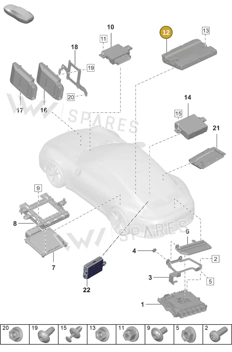PAA907468 — Porsche 911 (2018-2024) diagram p53901030, position 12