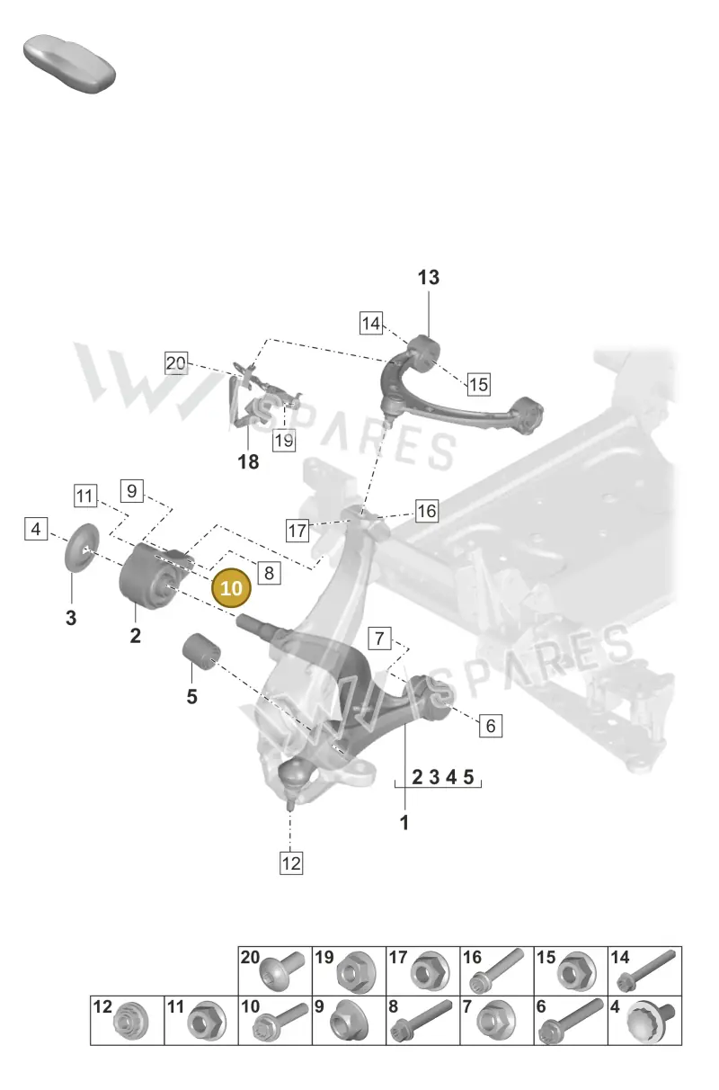 PAA912533 — Porsche Taycan Sport Turismo (2023-2025) diagram p56401050, position 10