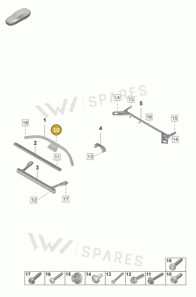PAA912582 — Porsche Taycan Sport Turismo (2019-2024) diagram p56801700, position 10