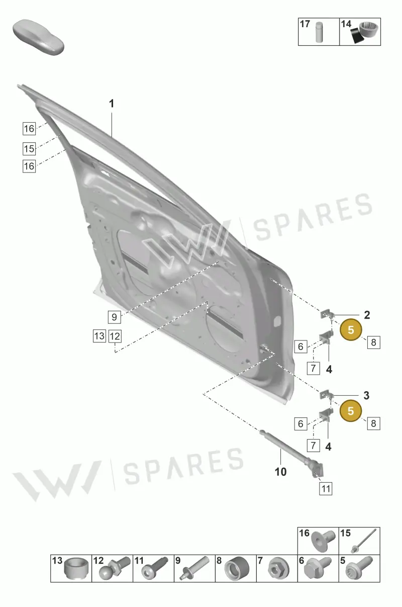 PAA912582 — Porsche Panamera (2020-2023) diagram p58804000, position 5