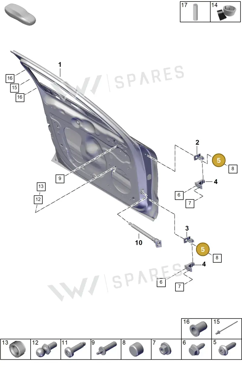 PAA912582 — Porsche Panamera (2023-2025) diagram p62804000, position 5