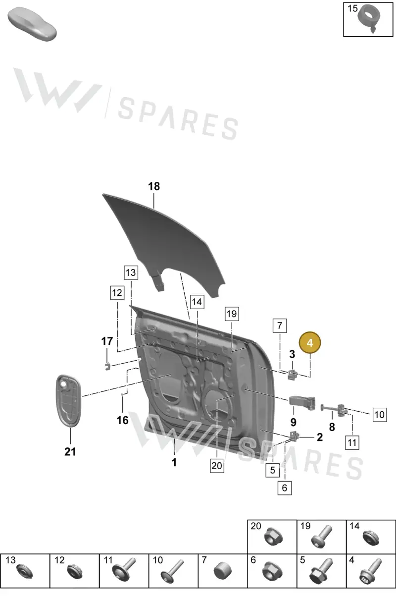 PAA912582 — Porsche Macan (2024-2024) diagram p61804000, position 4