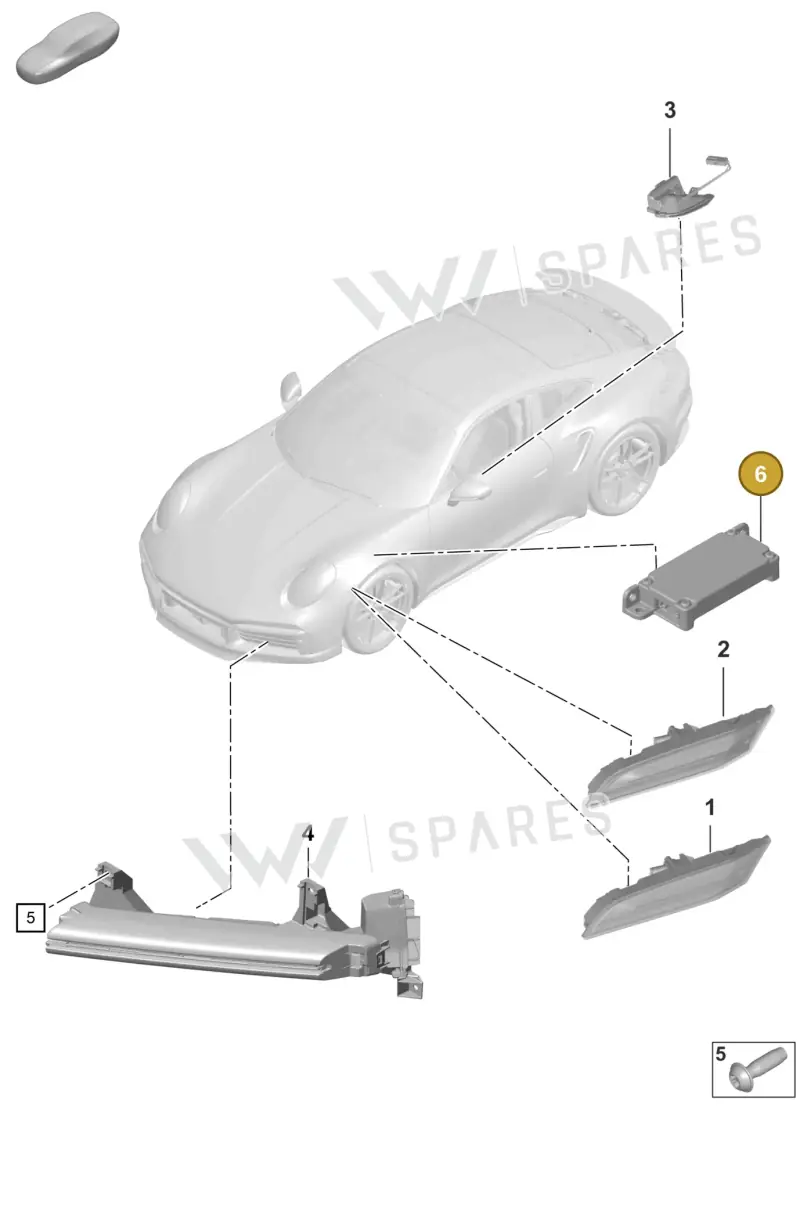 PAA941597 — Porsche 911 (2020-2022) diagram p57905040, position 6