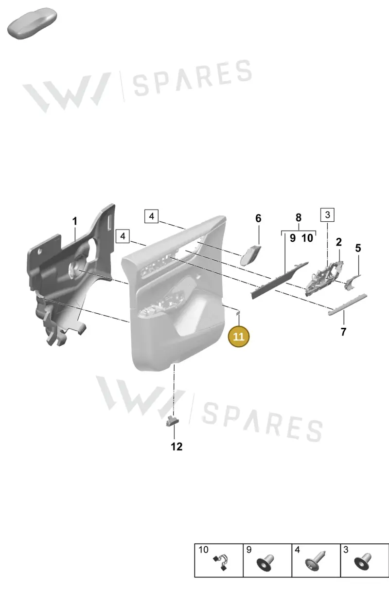 PAA945699 — Porsche Macan (2024-2024) diagram p61808450, position 11
