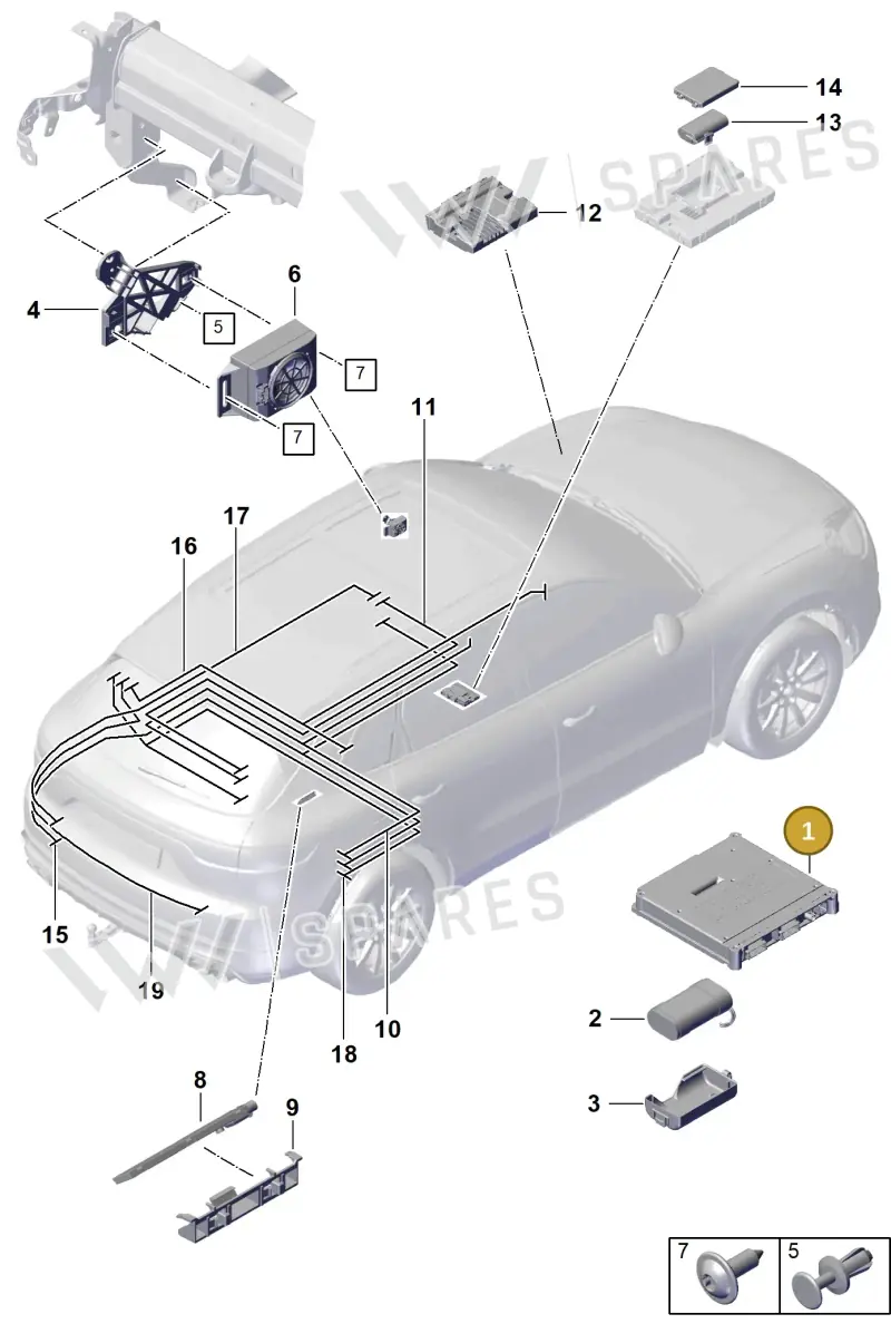 PAB035282K — Porsche Cayenne Coupe (2023-2023) diagram p60901500, position 1