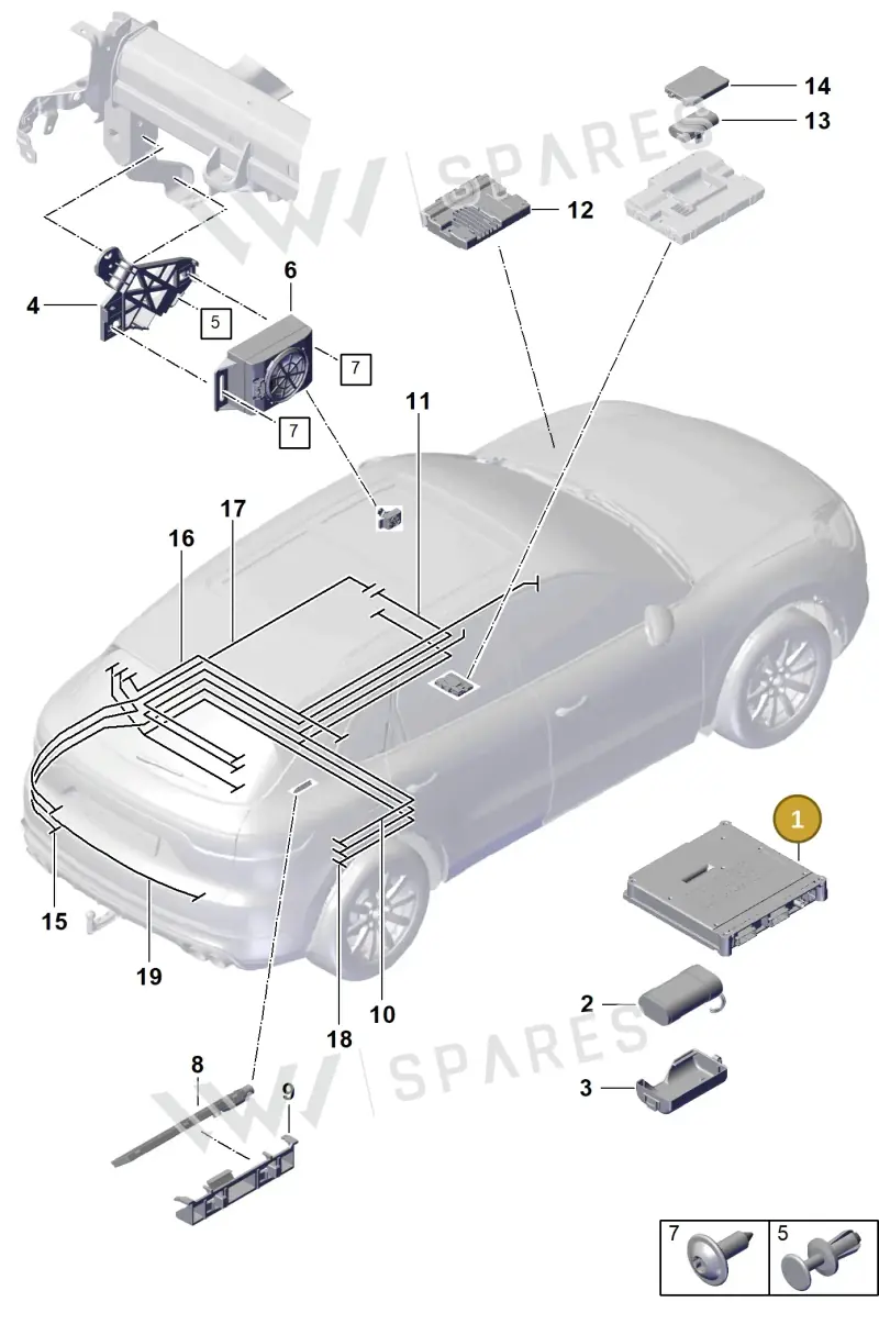 PAB035282P — Porsche Cayenne Coupe (2023-2023) diagram p60901500, position 1