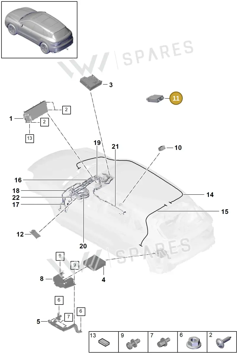 PAB03545600 — Porsche Cayenne (2017-2023) diagram p51911000, position 11