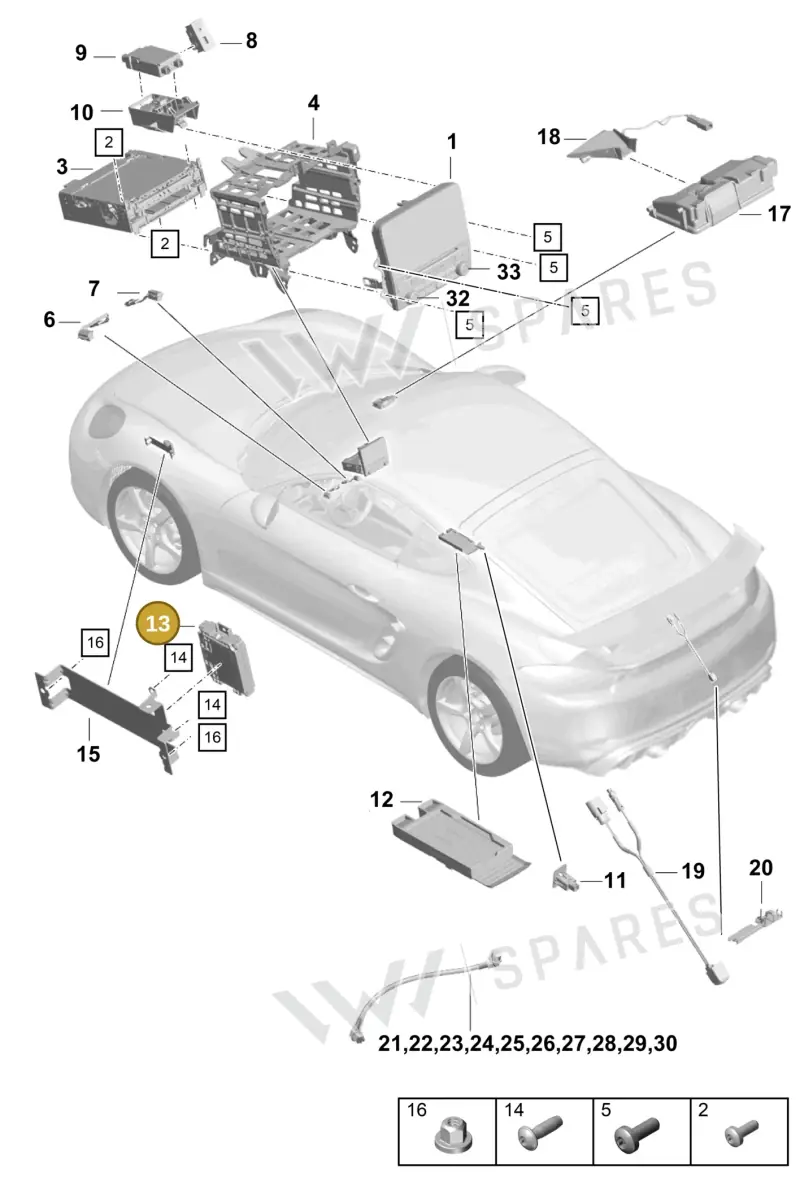 PAB03545600 — Porsche Cayman (2019-2022) diagram p55911000, position 13