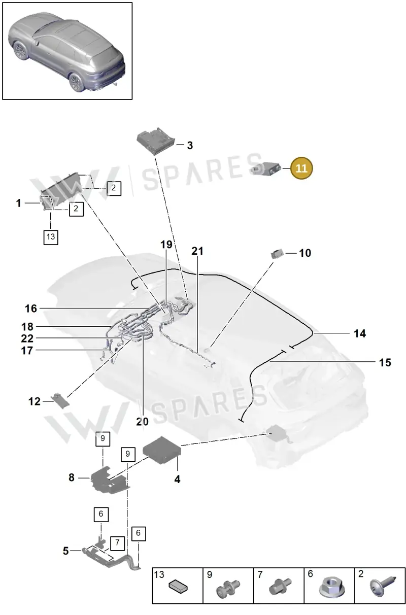 PAB03545602 — Porsche Cayenne (2017-2023) diagram p51911000, position 11