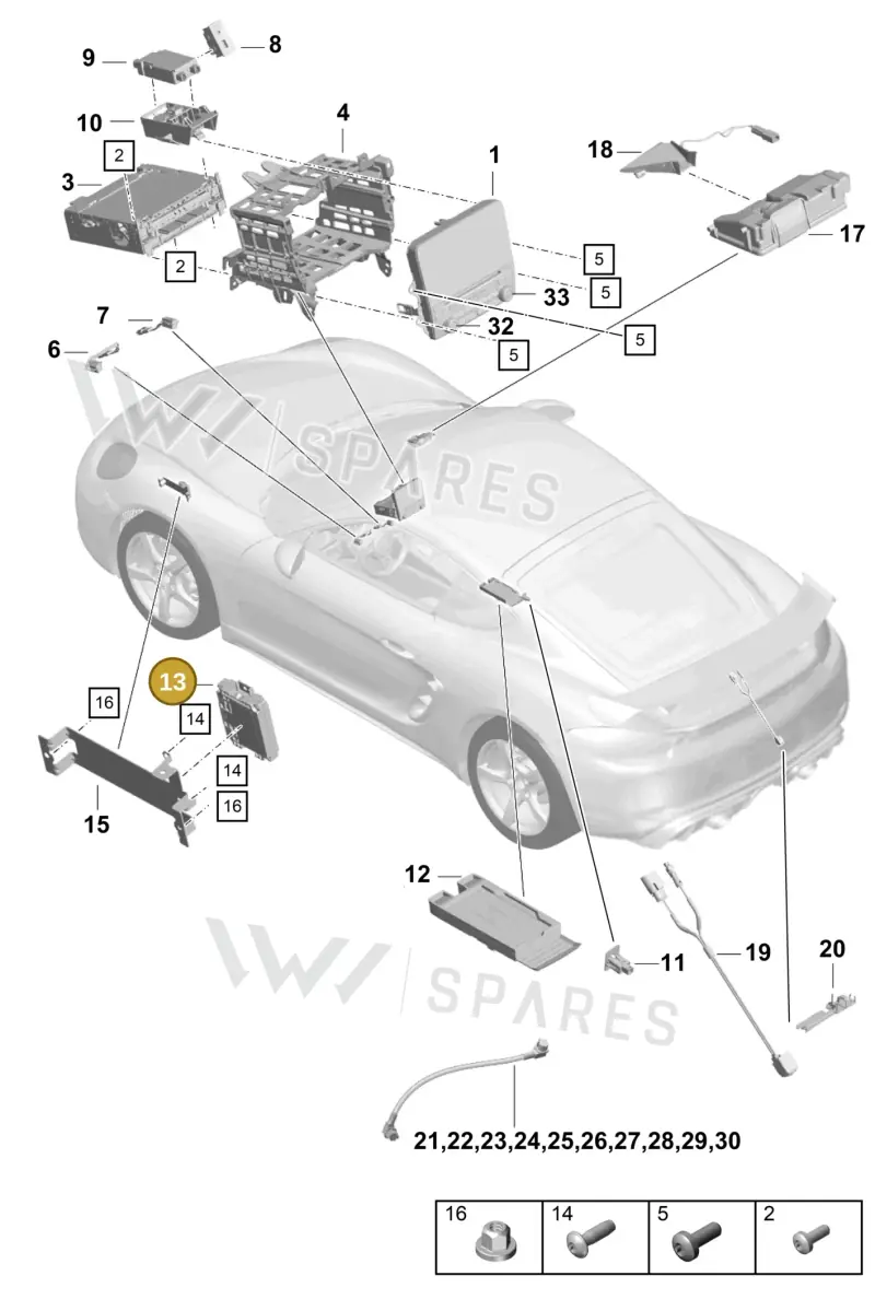 PAB03545602 — Porsche Cayman (2019-2022) diagram p55911000, position 13