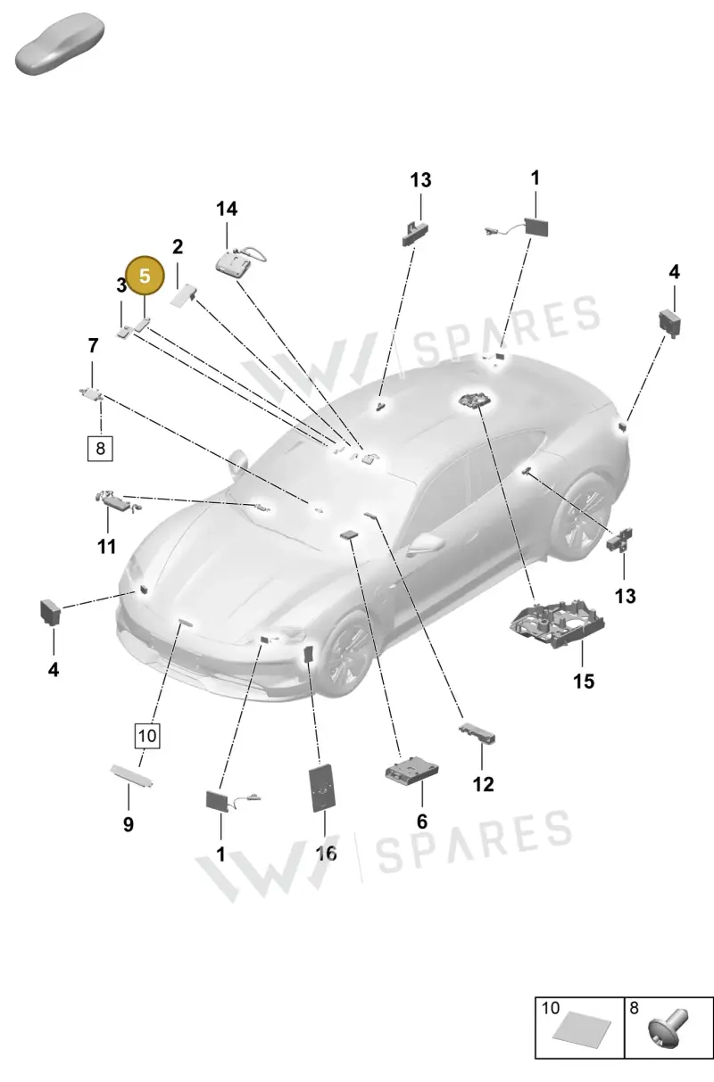 PAB035500 — Porsche Taycan Sport Turismo (2023-2025) diagram p64911200, position 5