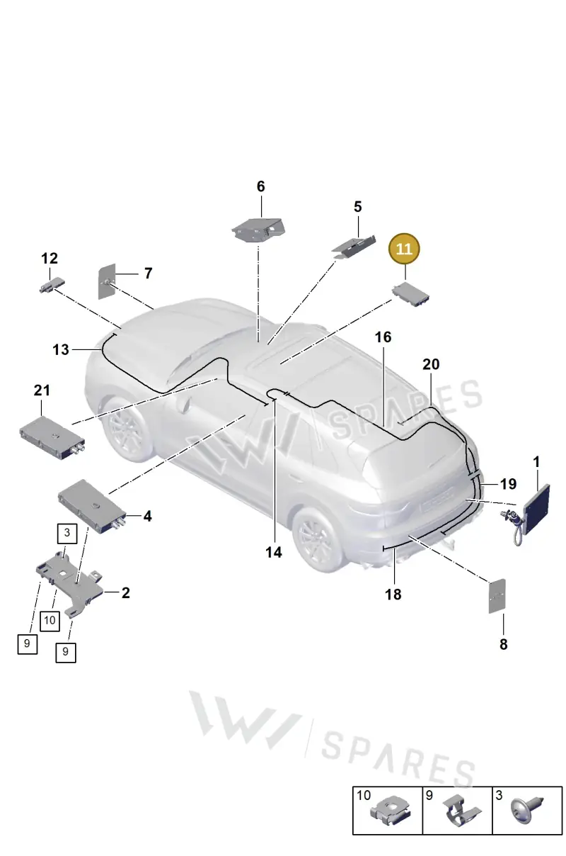 PAB03550200 — Porsche Cayenne (2017-2023) diagram p51000001, position 11