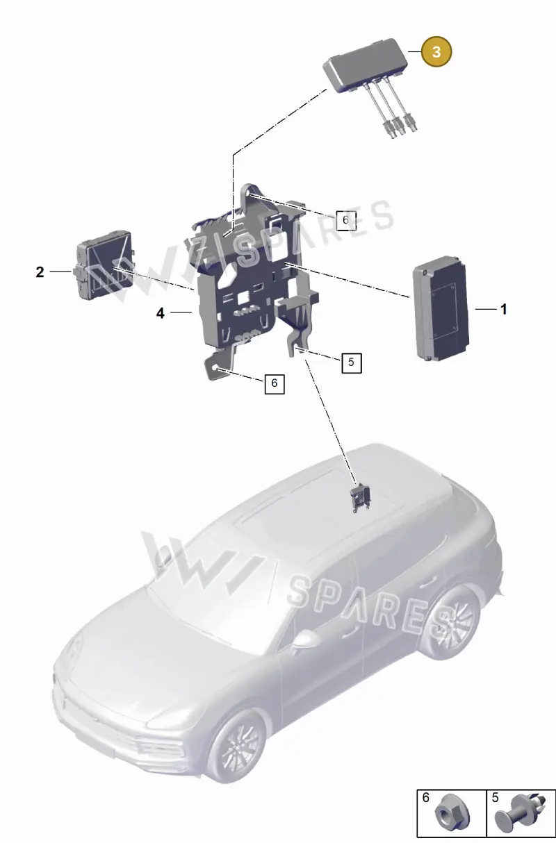 PAB035503 — Porsche Cayenne Coupe (2023-2023) diagram p60901700, position 3