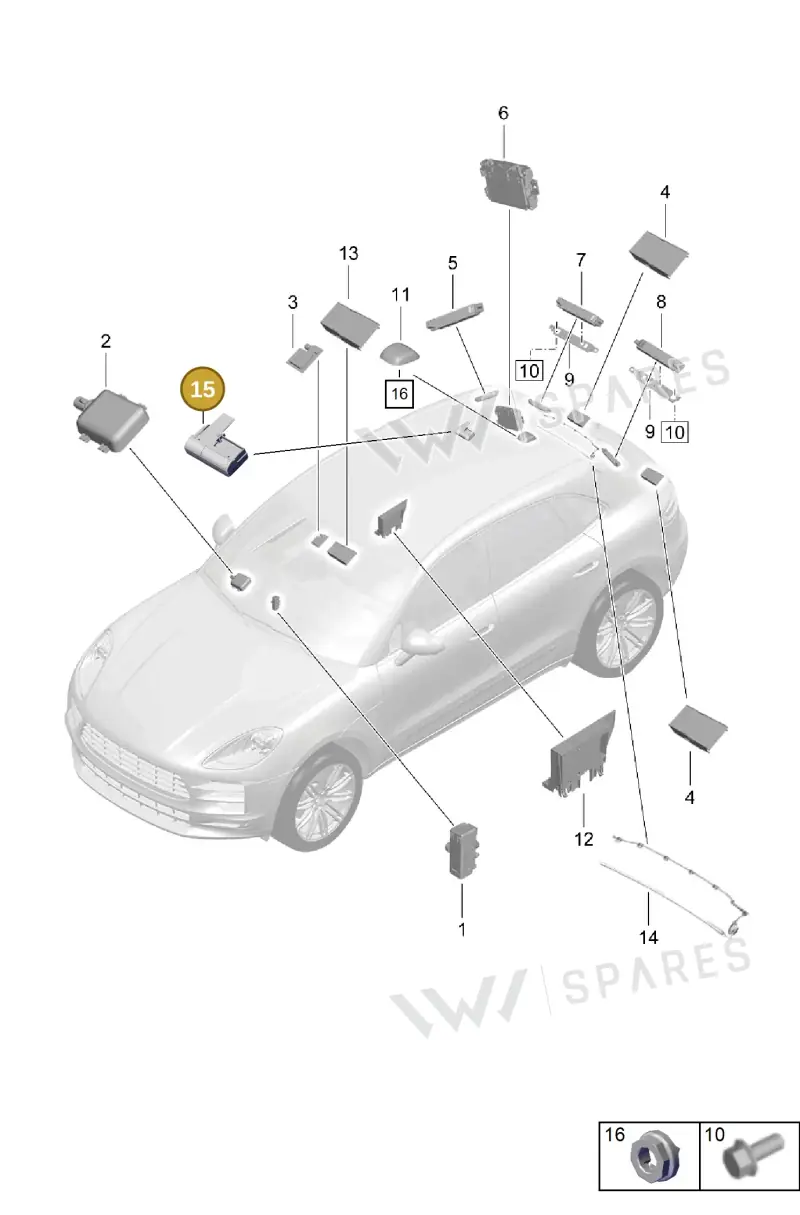 PAB035504 — Porsche Macan (2018-2022) diagram p52912000, position 15