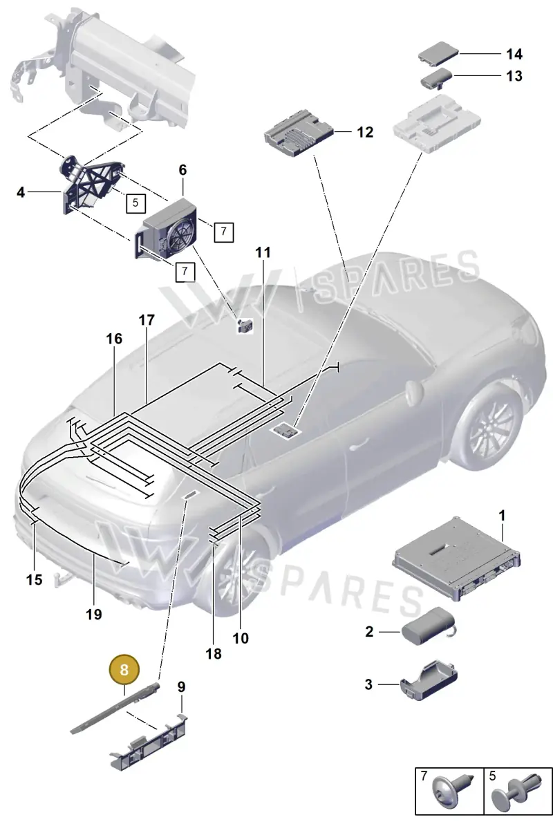 PAB035504A — Porsche Cayenne Coupe (2023-2023) diagram p60901500, position 8