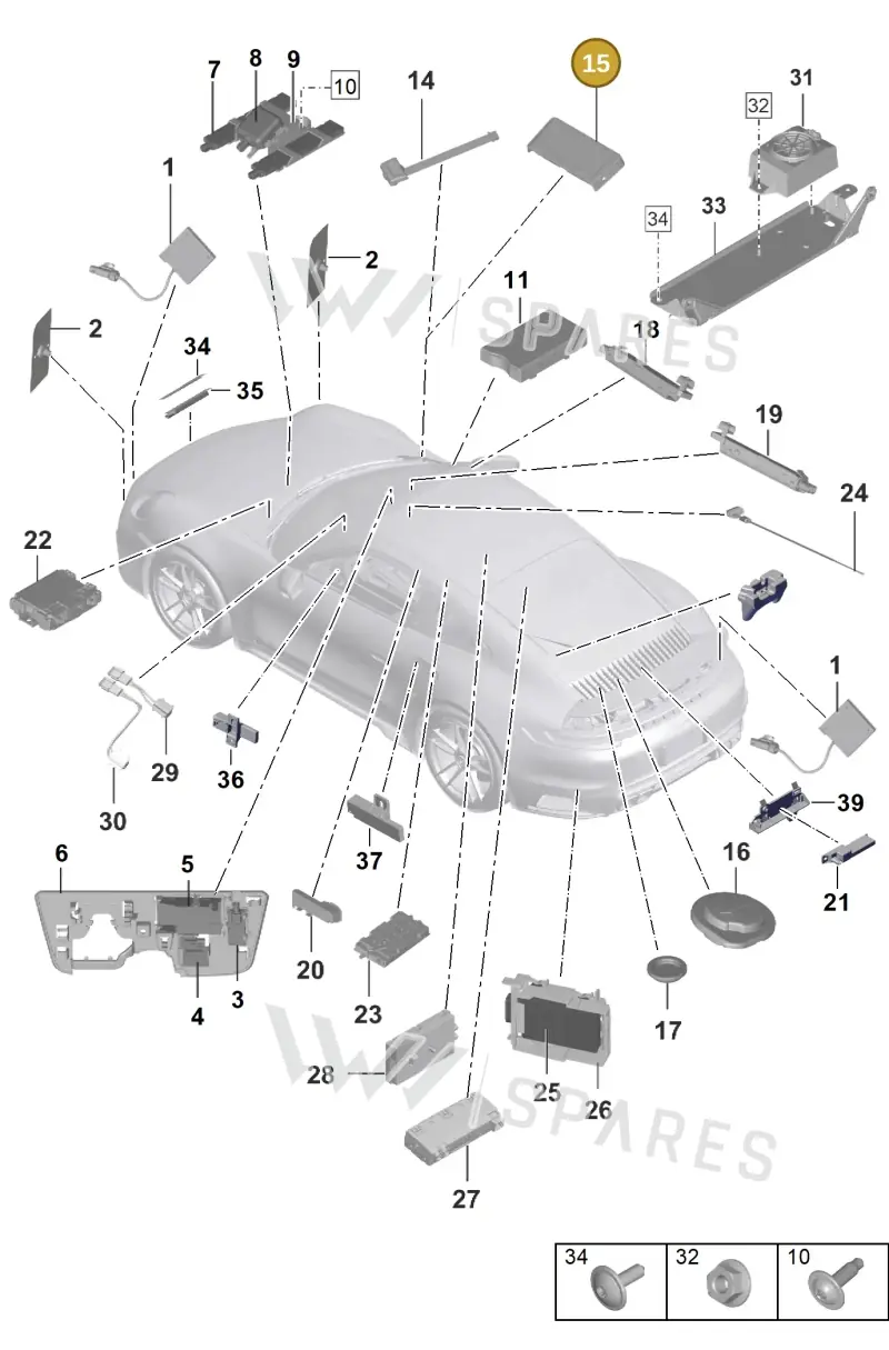 PAB035720 — Porsche 992 Sport Classic (2020-) diagram p57912000, position 15