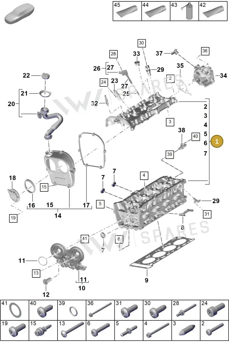 PAB103063 — Porsche Cayenne Coupe (2023-2023) diagram p60103000, position 1