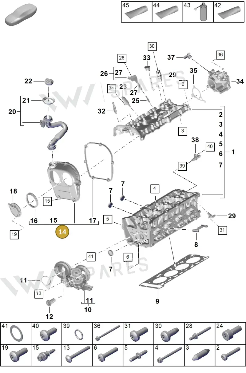 PAB103269 — Porsche Cayenne Coupe (2023-2023) diagram p60103000, position 14